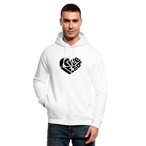 Herz Kiel Liebe schwarz auf Hoodie von Stanley/Stella (unisex) – Bild 2