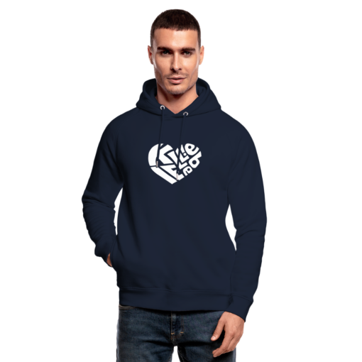 Herz Kiel Liebe weiß auf Hoodie von Stanley/Stella (unisex) – Bild 2