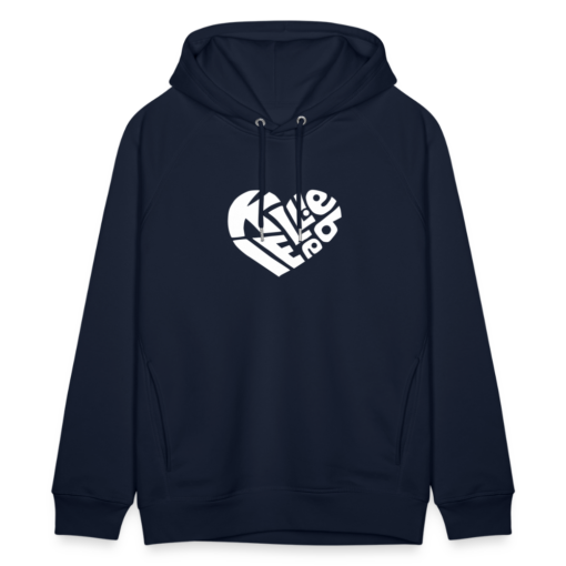 Herz Kiel Liebe weiß auf Hoodie von Stanley/Stella (unisex) – Bild 4