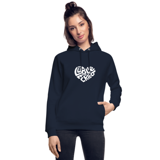 Herz Lübeck Liebe weiß auf Hoodie von Stanley/Stella (unisex) – Bild 3