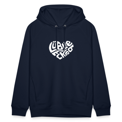 Herz Lübeck Liebe weiß auf Hoodie von Stanley/Stella (unisex) – Bild 4