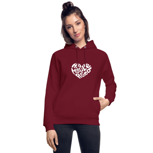 Herz Hamburg Liebe weiß auf Hoodie von Stanley/Stella (unisex) – Bild 3