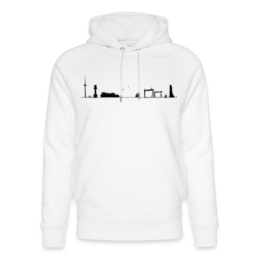 Skyline Kieler Förde schwarz auf Hoodie von Stanley/Stella (unisex)