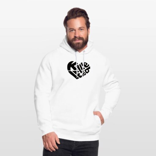 Herz Kiel Liebe schwarz auf Hoodie von Stanley/Stella (unisex) – Bild 5