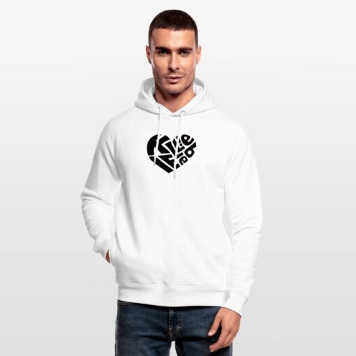 Herz Kiel Liebe schwarz auf Hoodie von Stanley/Stella (unisex) – Bild 4