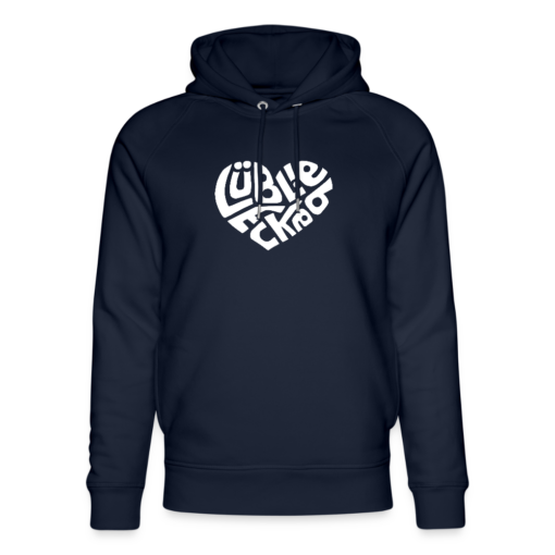 Herz Lübeck Liebe weiß auf Hoodie von Stanley/Stella (unisex)
