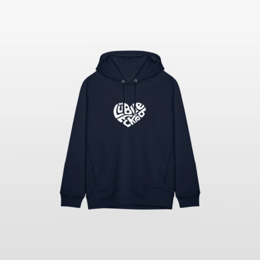 Herz Lübeck Liebe weiß auf Hoodie von Stanley/Stella (unisex) – Bild 3
