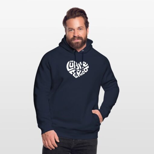 Herz Lübeck Liebe weiß auf Hoodie von Stanley/Stella (unisex) – Bild 5
