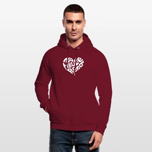 Herz Hamburg Liebe weiß auf Hoodie von Stanley/Stella (unisex) – Bild 4