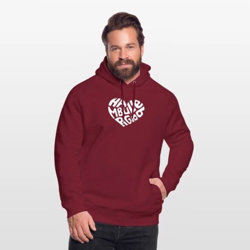 Herz Hamburg Liebe weiß auf Hoodie von Stanley/Stella (unisex) – Bild 5