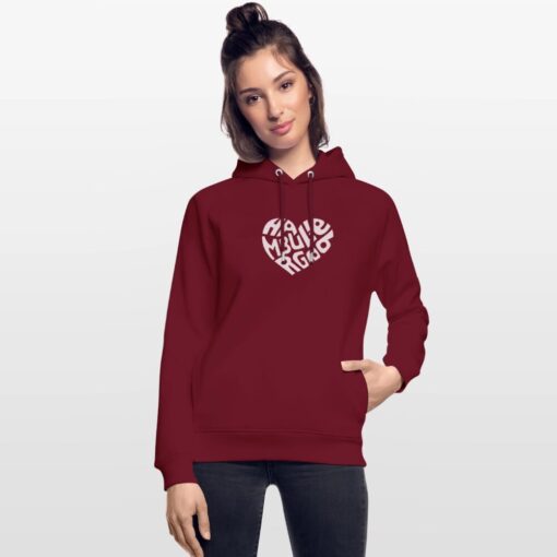 Herz Hamburg Liebe weiß auf Hoodie von Stanley/Stella (unisex) – Bild 2