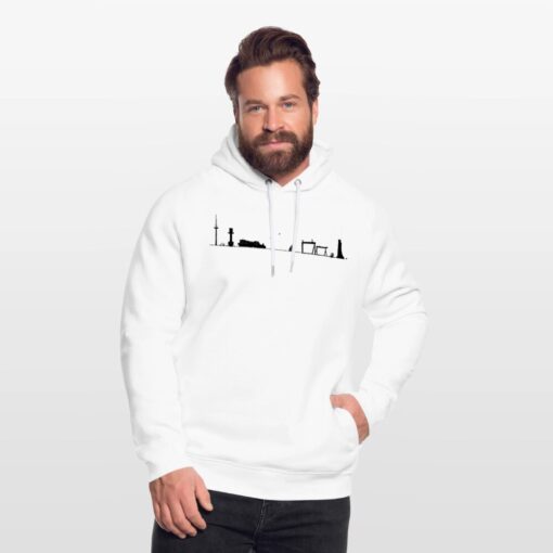 Skyline Kieler Förde schwarz auf Hoodie von Stanley/Stella (unisex) – Bild 5