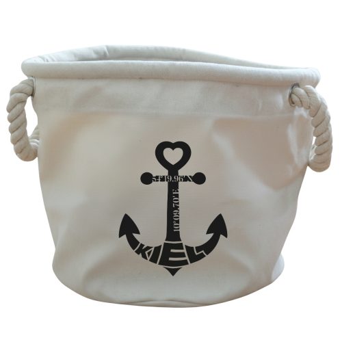 Canvas-Korb mit Kiel-Anker