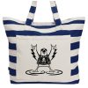 Strandtasche mit Heavy Metal-Möwe