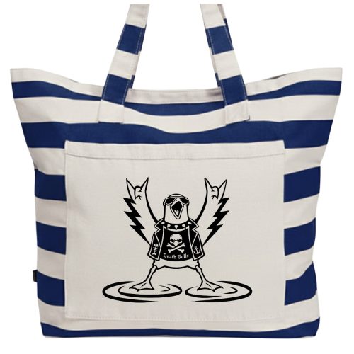 Strandtasche mit Heavy Metal-Möwe
