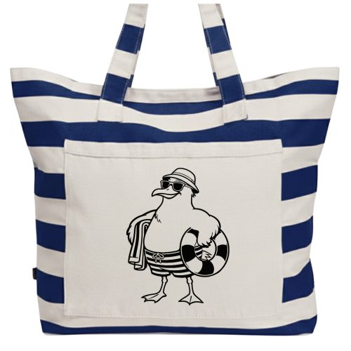 Strandtasche mit Bade-Möwe