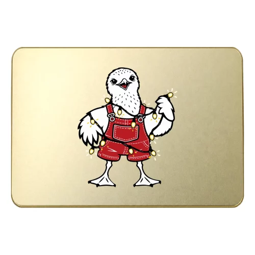 Maritimer Adventskalender in Gold mit Möwenküken Weihnachtsedition