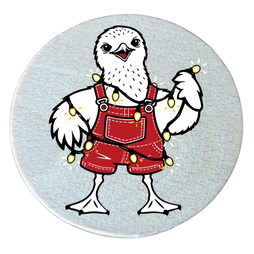 Flaschenöffner magnetisch aus Holz mit Möwenküken Weihnachtsedition