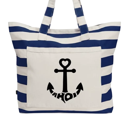 Strandtasche mit Anker Ahoi