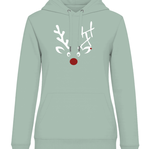 Weihnachtliches Hoodie mit Rentier-Motiv, weicher Pullover für Damen, festliche Wintermode, gemütliche Geschenkidee, nachhaltige Bekleidung von 2meere.