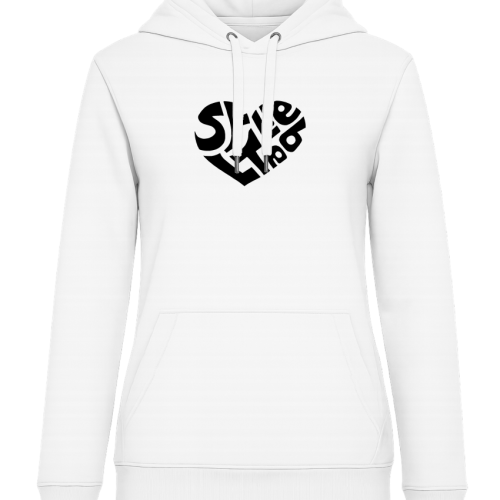 Stilvolle weiße Hoodie mit "Love" Heart-Design, bequemer Komfort, moderne Streetwear, unisex, hochwertige Baumwolle, trendiges Fashion-Statement, ideal für Freizeit und Alltagslook.